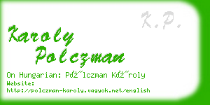 karoly polczman business card